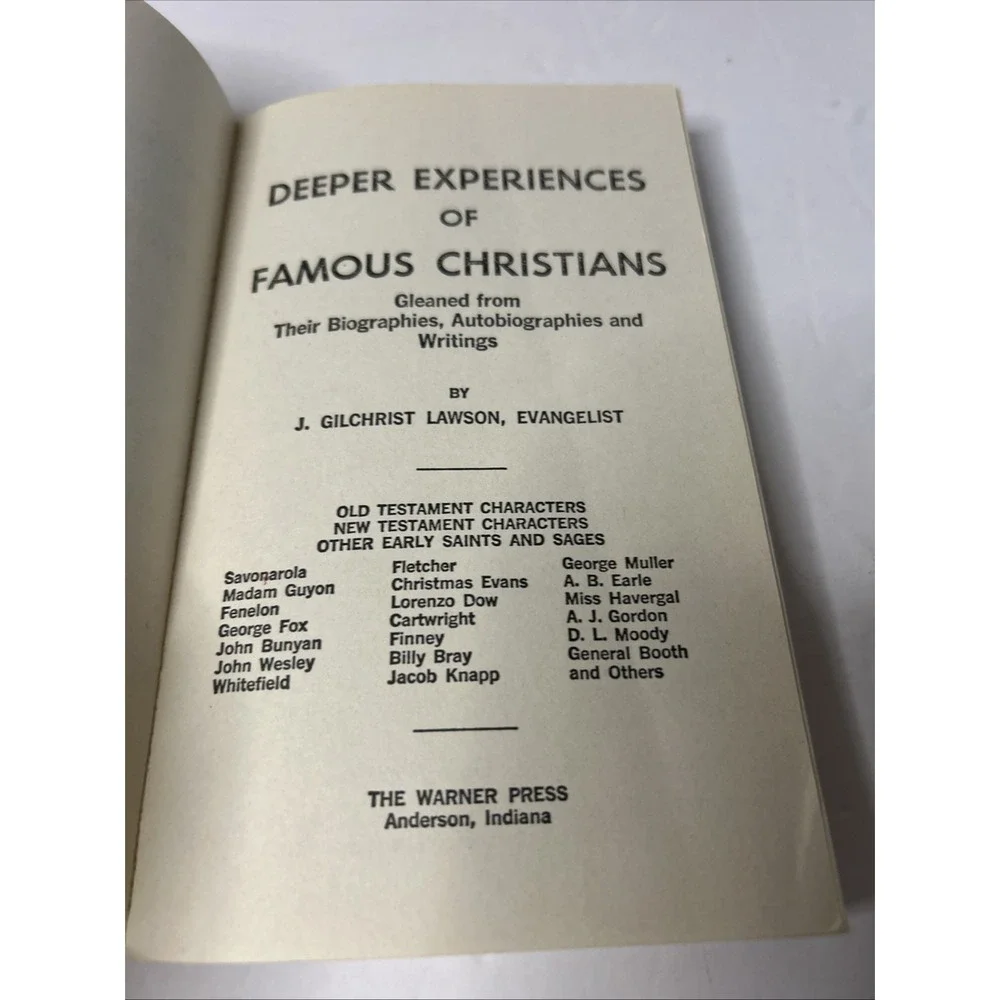 Deeper Experiences of Famous Christians by James Gilchrist Lawson